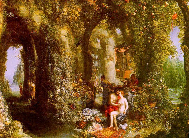 Jan Brueghel A Fantastic Cave Landscape with Odysseus Calypso